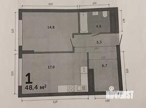 1-к квартира, на длительный срок, 48м2, 31/37 этаж
