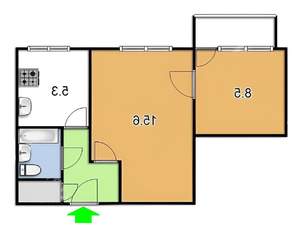 2-к квартира, на длительный срок, 37м2, 2/9 этаж