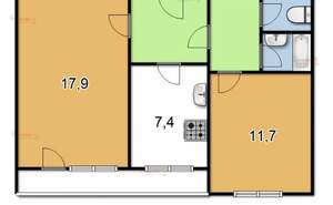 2-к квартира, на длительный срок, 48м2, 16/16 этаж