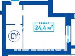 Студия квартира, на длительный срок, 24м2, 1/10 этаж