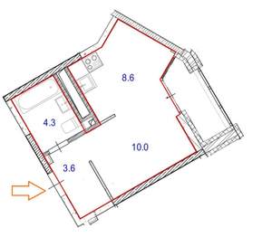 Студия квартира, на длительный срок, 27м2, 19/26 этаж