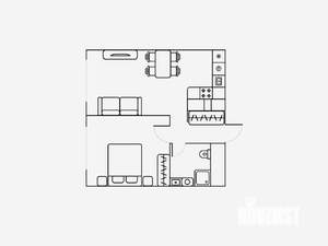 2-к квартира, на длительный срок, 40м2, 3/17 этаж