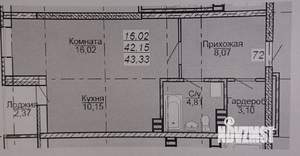 Студия квартира, на длительный срок, 42м2, 8/28 этаж