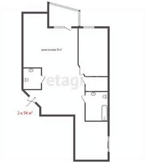 2-к квартира, на длительный срок, 94м2, 2/26 этаж