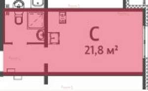 1-к квартира, на длительный срок, 22м2, 3/5 этаж