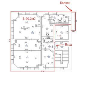 4-к квартира, на длительный срок, 90м2, 7/7 этаж