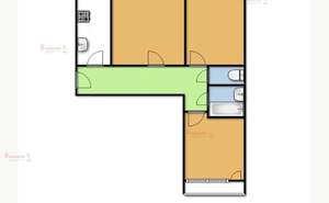 3-к квартира, на длительный срок, 58м2, 1/9 этаж