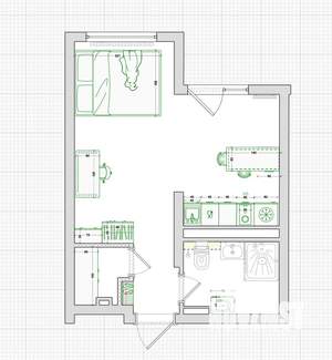 Студия квартира, на длительный срок, 33м2, 15/23 этаж