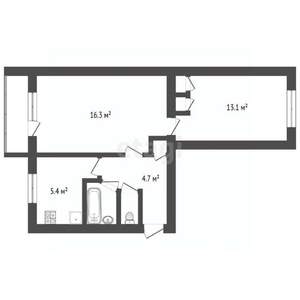2-к квартира, на длительный срок, 45м2, 5/5 этаж