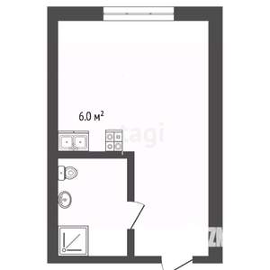 Студия квартира, на длительный срок, 21м2, 1/15 этаж