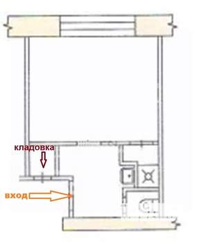 Студия квартира, на длительный срок, 19м2, 5/5 этаж