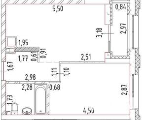 1-к квартира, на длительный срок, 39м2, 18/29 этаж