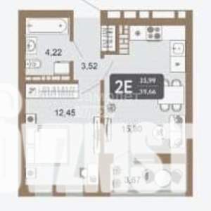 2-к квартира, на длительный срок, 40м2, 18/22 этаж