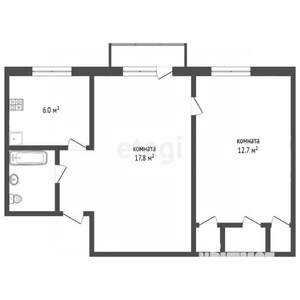 2-к квартира, на длительный срок, 43м2, 3/4 этаж