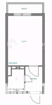 Студия квартира, на длительный срок, 28м2, 11/30 этаж