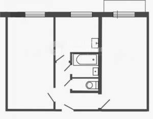2-к квартира, на длительный срок, 42м2, 3/5 этаж