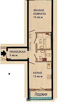 1-к квартира, на длительный срок, 45м2, 3/3 этаж