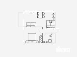 2-к квартира, на длительный срок, 41м2, 4/17 этаж