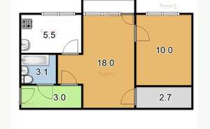 2-к квартира, на длительный срок, 43м2, 3/5 этаж