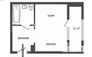 Студия квартира, на длительный срок, 25м2, 1/10 этаж