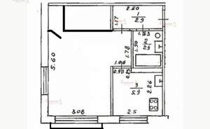 1-к квартира, на длительный срок, 33м2, 4/5 этаж