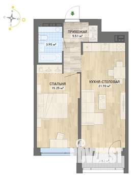 1-к квартира, на длительный срок, 42м2, 4/27 этаж