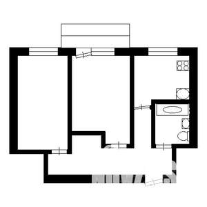 2-к квартира, на длительный срок, 43м2, 5/5 этаж