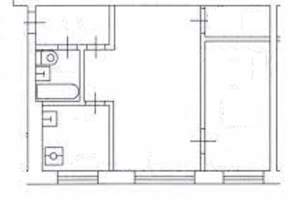 2-к квартира, на длительный срок, 42м2, 1/5 этаж