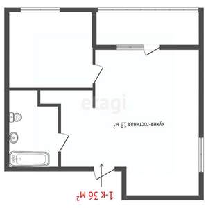 1-к квартира, на длительный срок, 37м2, 13/14 этаж