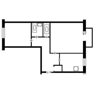 2-к квартира, на длительный срок, 44м2, 4/5 этаж