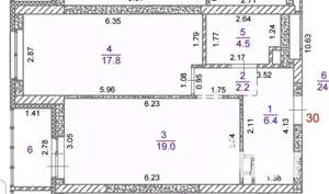 1-к квартира, на длительный срок, 50м2, 3/25 этаж