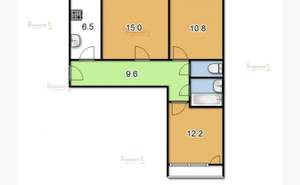 3-к квартира, на длительный срок, 58м2, 3/9 этаж