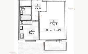 1-к квартира, на длительный срок, 30м2, 8/9 этаж