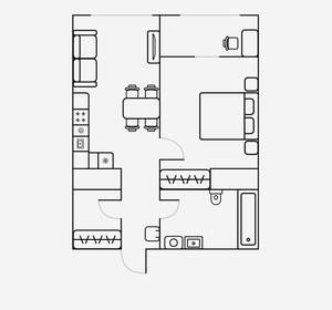 2-к квартира, на длительный срок, 47м2, 16/17 этаж