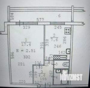 1-к квартира, на длительный срок, 33м2, 4/9 этаж