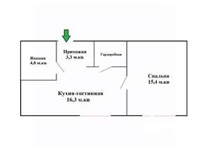 1-к квартира, посуточно, 40м2, 1/1 этаж