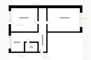 2-к квартира, на длительный срок, 43м2, 1/5 этаж