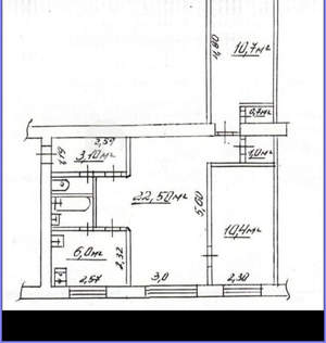3-к квартира, на длительный срок, 54м2, 1/5 этаж