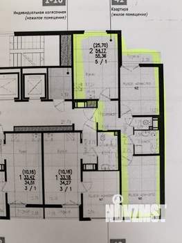 2-к квартира, на длительный срок, 54м2, 9/10 этаж