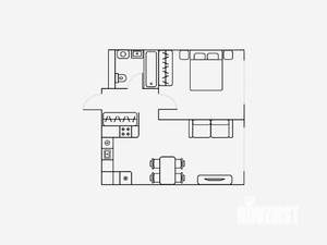 2-к квартира, на длительный срок, 41м2, 4/9 этаж