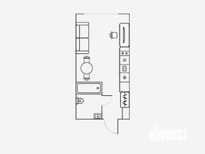 Студия квартира, на длительный срок, 19м2, 2/7 этаж