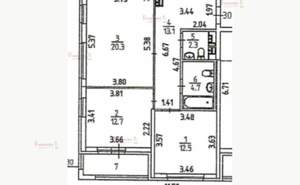 3-к квартира, на длительный срок, 66м2, 4/16 этаж