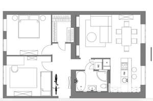 3-к квартира, на длительный срок, 100м2, 4/5 этаж