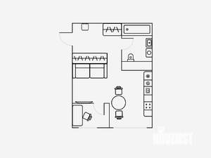 Студия квартира, на длительный срок, 29м2, 7/17 этаж