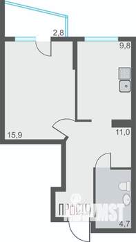 1-к квартира, на длительный срок, 41м2, 12/25 этаж