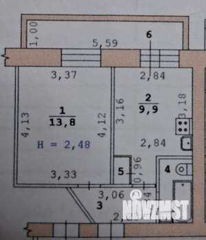 1-к квартира, на длительный срок, 31м2, 1/5 этаж