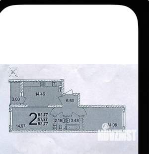 2-к квартира, на длительный срок, 55м2, 9/16 этаж