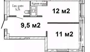 1-к квартира, на длительный срок, 37м2, 9/17 этаж