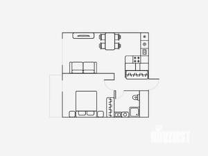 2-к квартира, на длительный срок, 41м2, 8/17 этаж