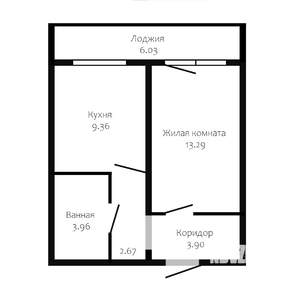 1-к квартира, на длительный срок, 34м2, 8/12 этаж